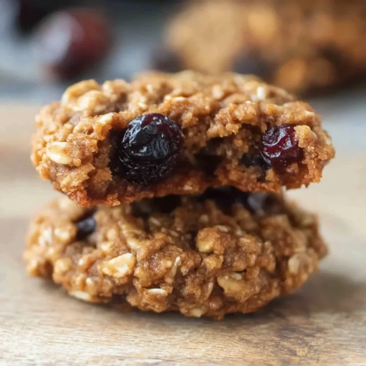 Vegan Oatmeal Flourless Cranberry Cookies (dairy-free, gluten-free and fat free)