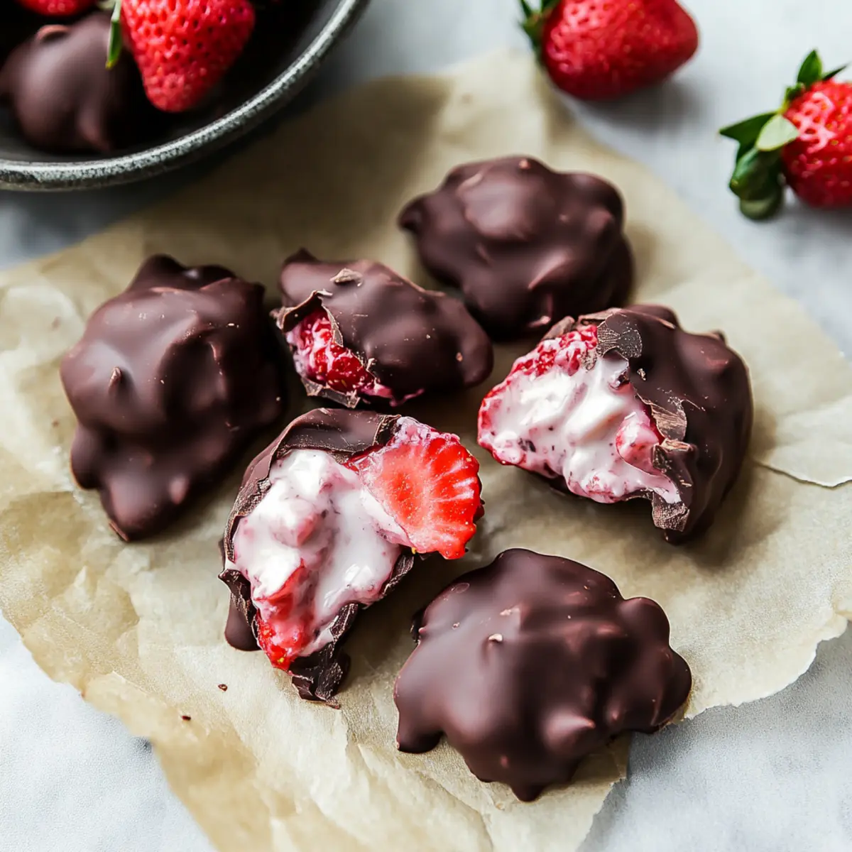 Decadently Healthy: Chocolate-Covered Strawberry Yogurt Clusters 1 btq67eejy8s1pgoab2h7
