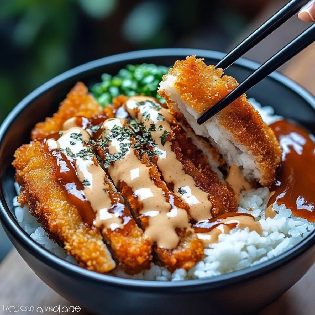 Japanese Katsu Bowls with Tonkatsu Sauce