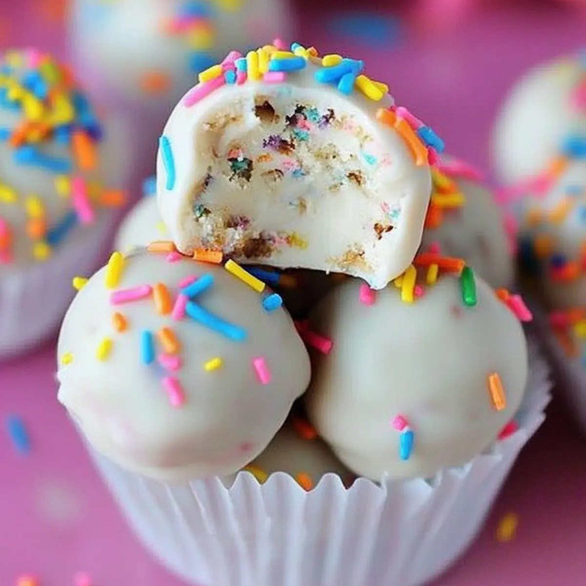 Indulge in No Bake Cake Batter Truffles: Easy and Colorful Treats 2